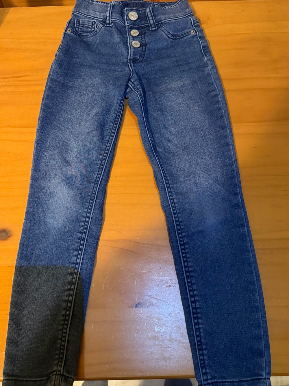 Justice Girls Dark Blue High-Rise Skinny Jeans